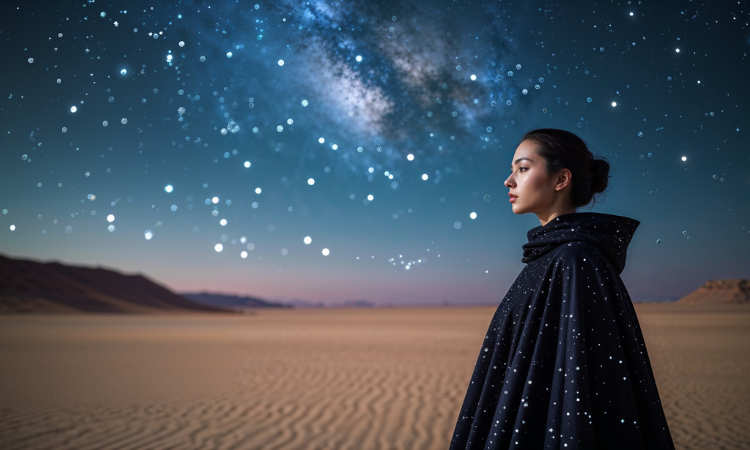 Sacred feminine connection with the cosmos.