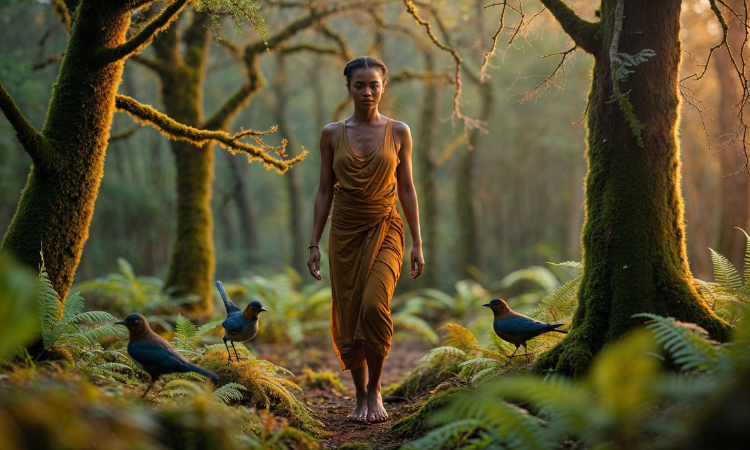 Spiritual silent transmission expressed through nature connection