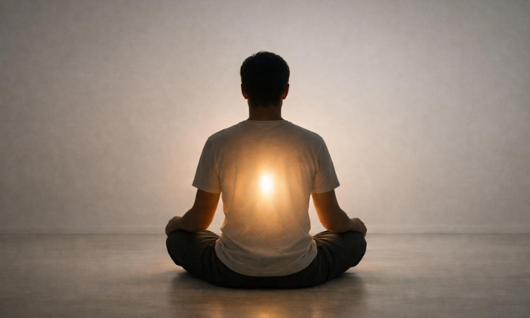 Inner awakening symbolizing the beginning of spiritual renewal.