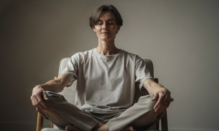 Allowing inner stillness to emerge through relaxed awareness.