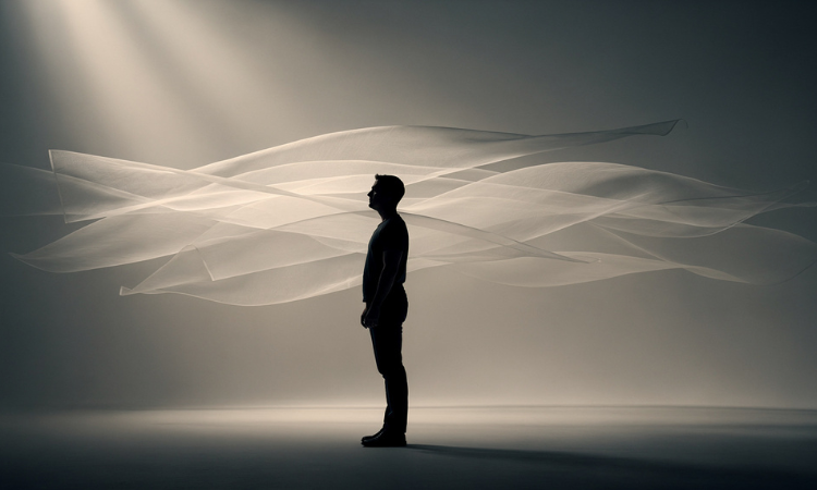 Inner stillness remaining present beneath thoughts and mental movement.