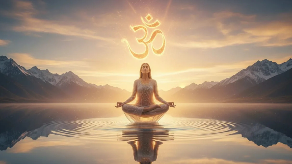 inner silence meditation OM water reflection calm awareness