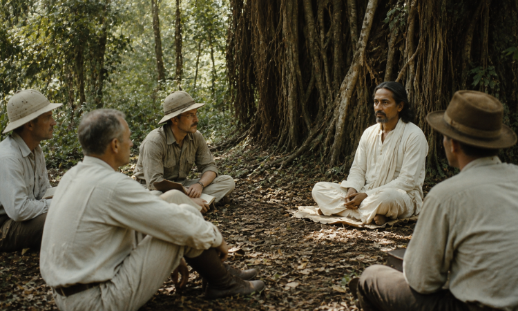 Masters practicing observer consciousness through stillness and awareness